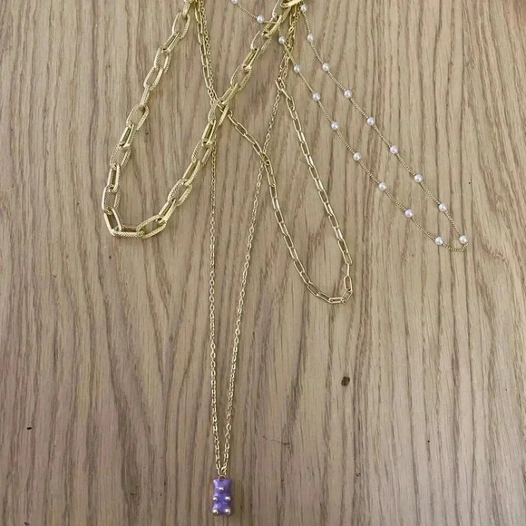 🆕Stitching Necklace Fashion Purple Bear Multi-layer🆕 - Picture 2 of 6